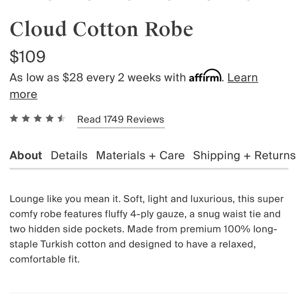 Parachute Cotton Cloud Robe - Picture 9 of 13